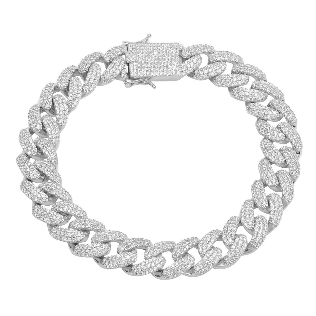 Iced Out Bling CUBAN Panzerkette Armband - 12mm