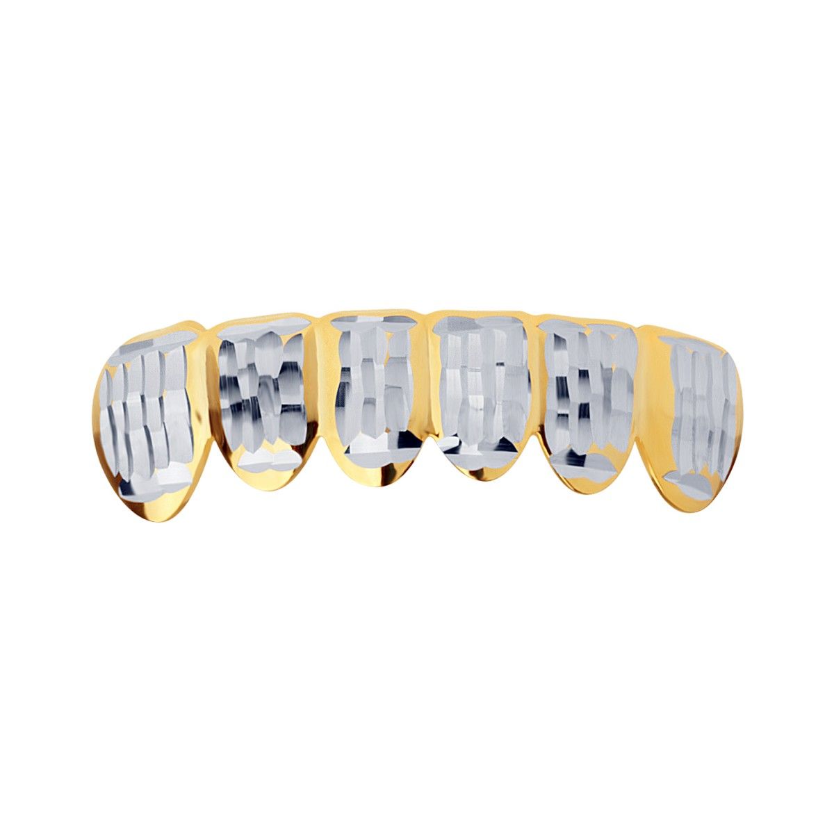 Gold Grillz - One size fits all - Diamond Cut ONE - Bottom