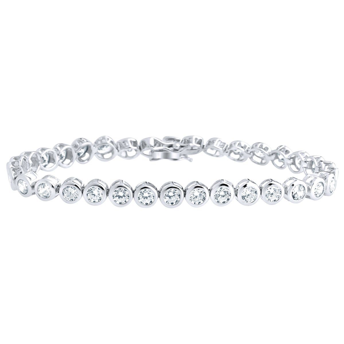 Iced Out 925 Sterling Silber Armband - BEZEL TENNIS 5mm