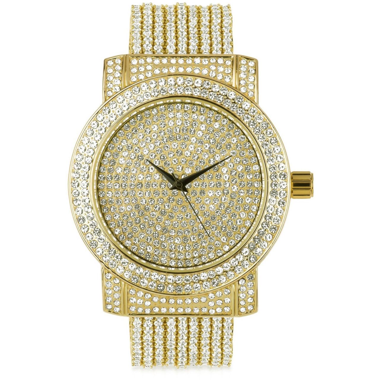 High Quality FULL ICED OUT ZIRKONIA Uhr – gold