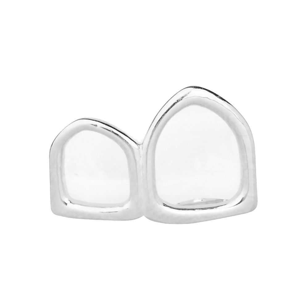 2er Zahn Grill – One size fits all – HOLLOW RIGHT silber