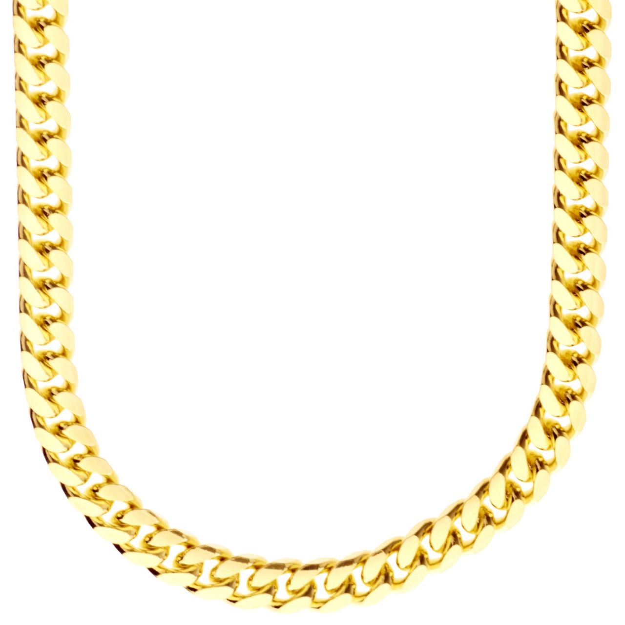 Sterling 925er Silber Panzerkette – MIAMI CUBAN 7mm gold