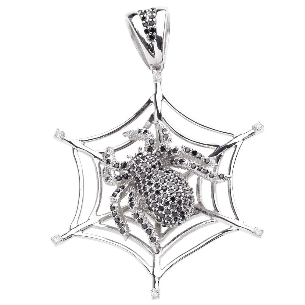 925 Iced Out Sterling Silber AnhÃ¤nger – SPIDER