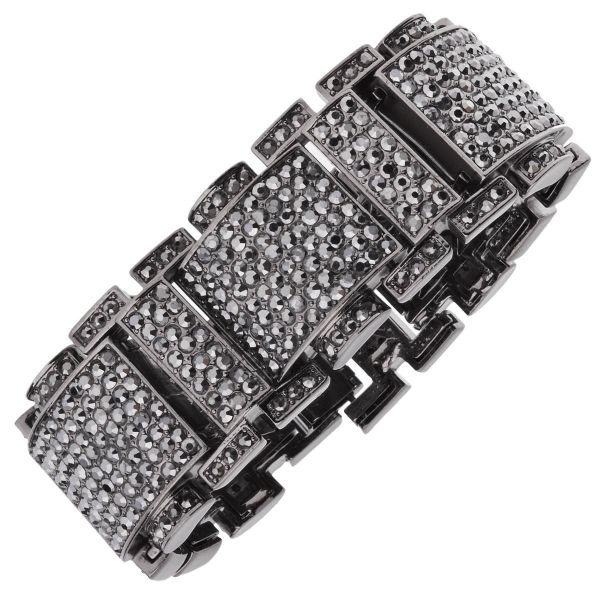 Iced Out Bling Hip Hop Bracelet Armband - RICK schwarz
