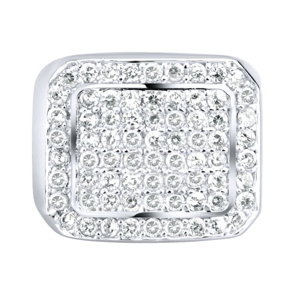 Sterling 925er Silber Pave Ring - BLING