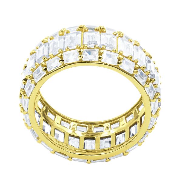 Sterling 925er Silber Micro Pave Ring - PRISMATIC gold