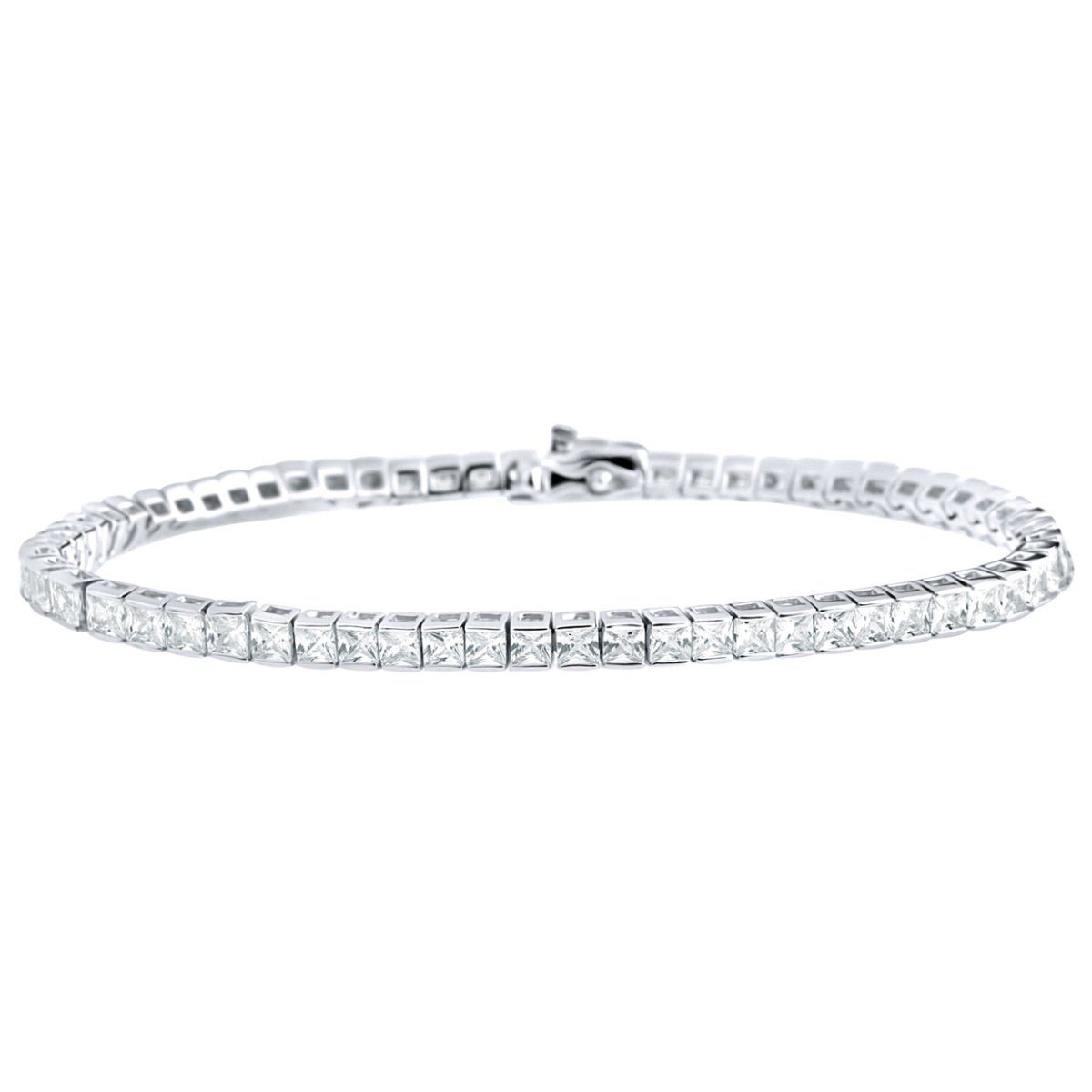 Iced Out 925 Sterling Silber Armband – TENNIS Baguette 4mm