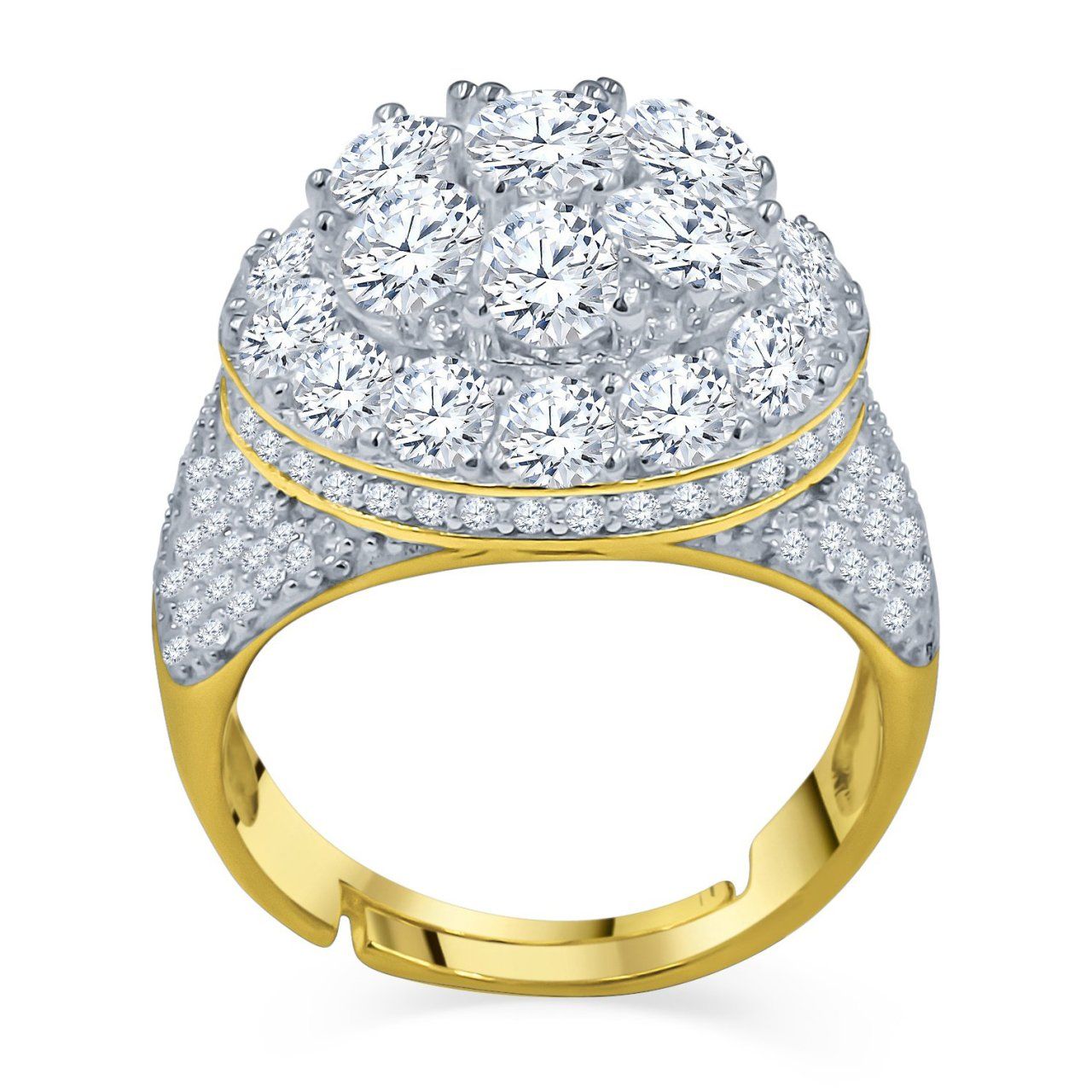 Sterling 925er Silber Micro Pave Ring – ANGELIC