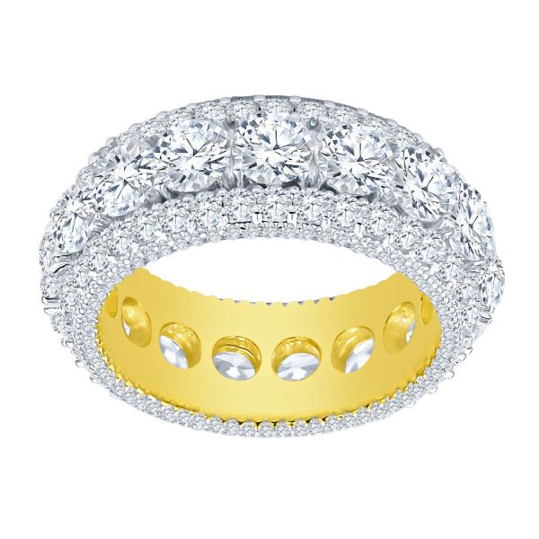 Sterling 925er Silber Micro Pave Ring - SPECTR gold