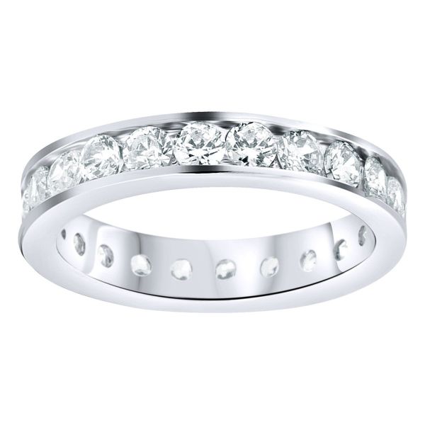 Sterling 925 Silver Eternity Ring - Channel Set