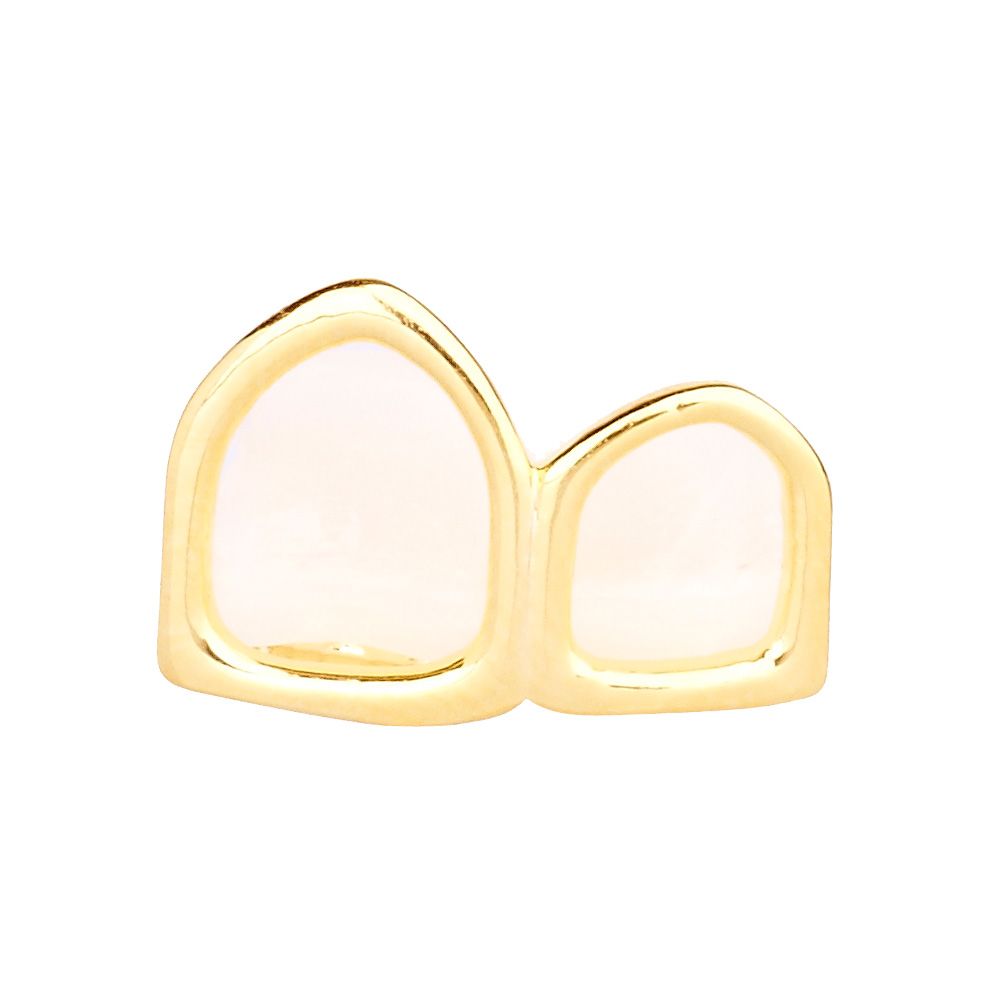 2er Zahn Grill – One size fits all – HOLLOW LEFT Gold