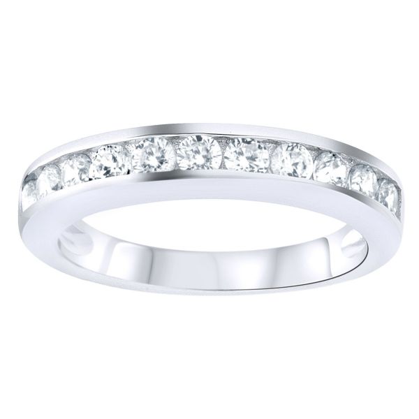 Sterling 925er Silber Pave Ring - CZ BAND