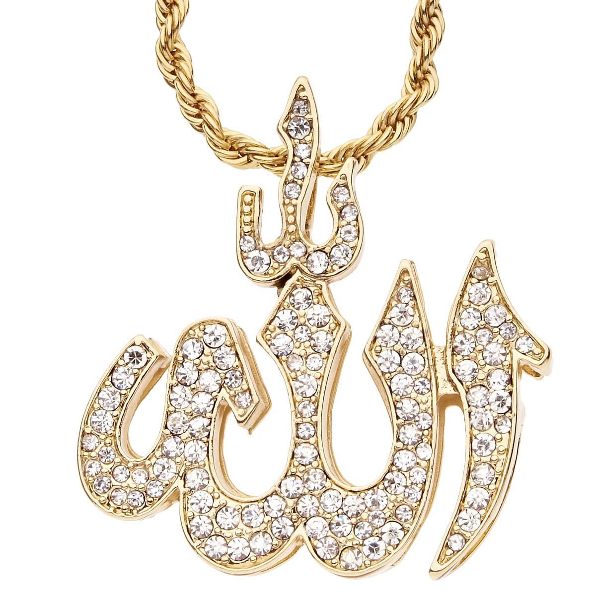 Iced Out Bling Hip Hop Kette – ALLAH gold