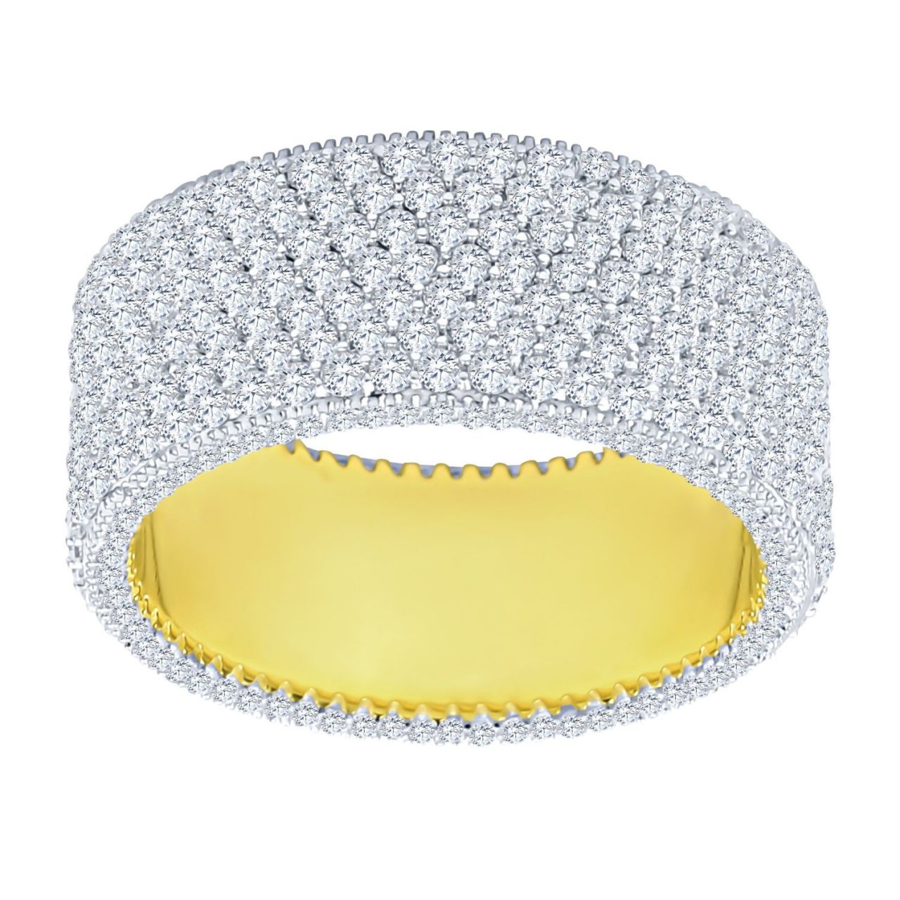 Sterling 925er Silber Micro Pave Ring – SEVEN ROW