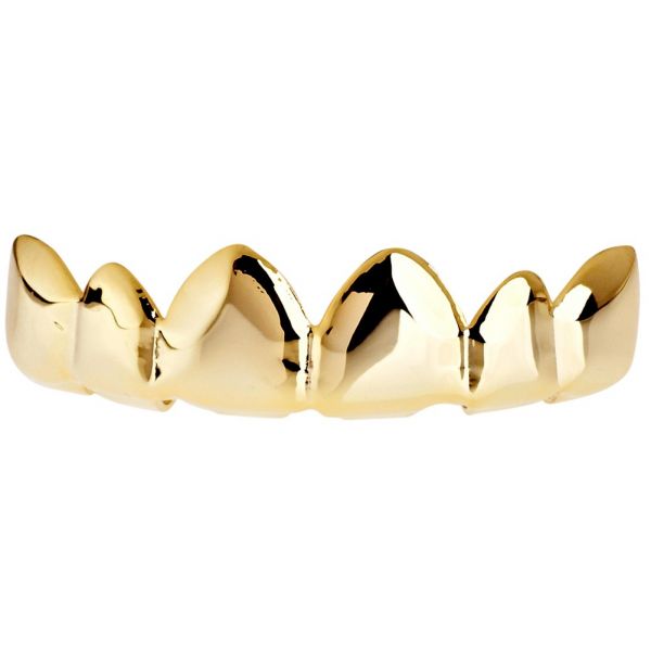 One Size Fits All Bling Grillz VAMPIRE TOP Gold 
