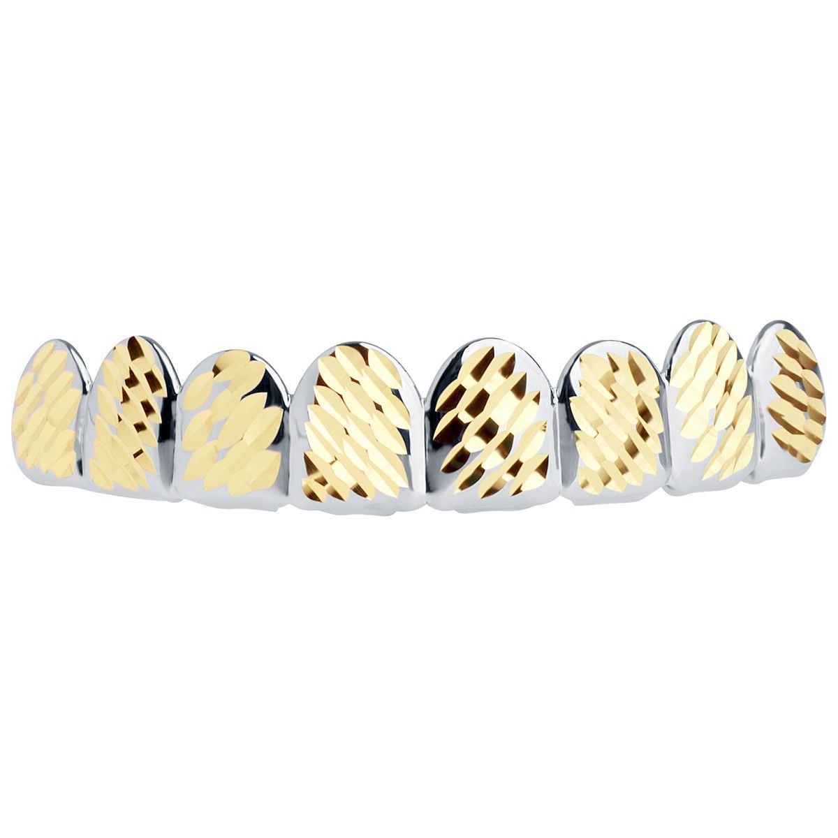 Silber Grillz – One size fits all – Full Size Diamond Cut IV