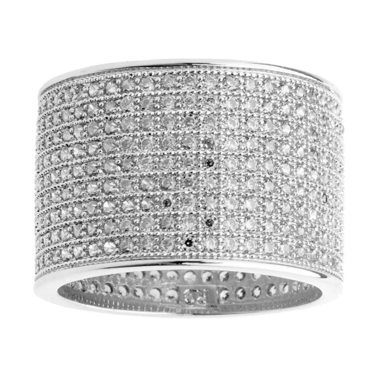 Iced Out Bling Micro Pave Ring – 9 ROW ETERNITY Zirkonia Iced Out Bling Micro Pave Ring – 9 ROW ETERNITY Zirkonia