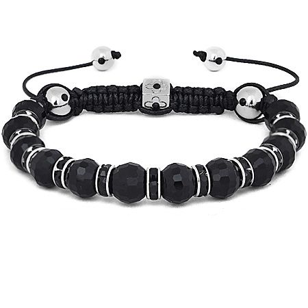 Unisex Marcrame Armband - TIGER EYE silber