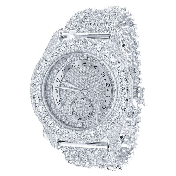 High Quality FULL ICED OUT ZIRKONIA Herren Uhr - silver