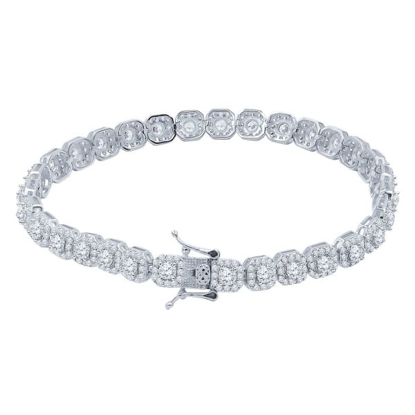 Iced Out Bling SQUARE TENNIS Bracelet - CUBE 6mm