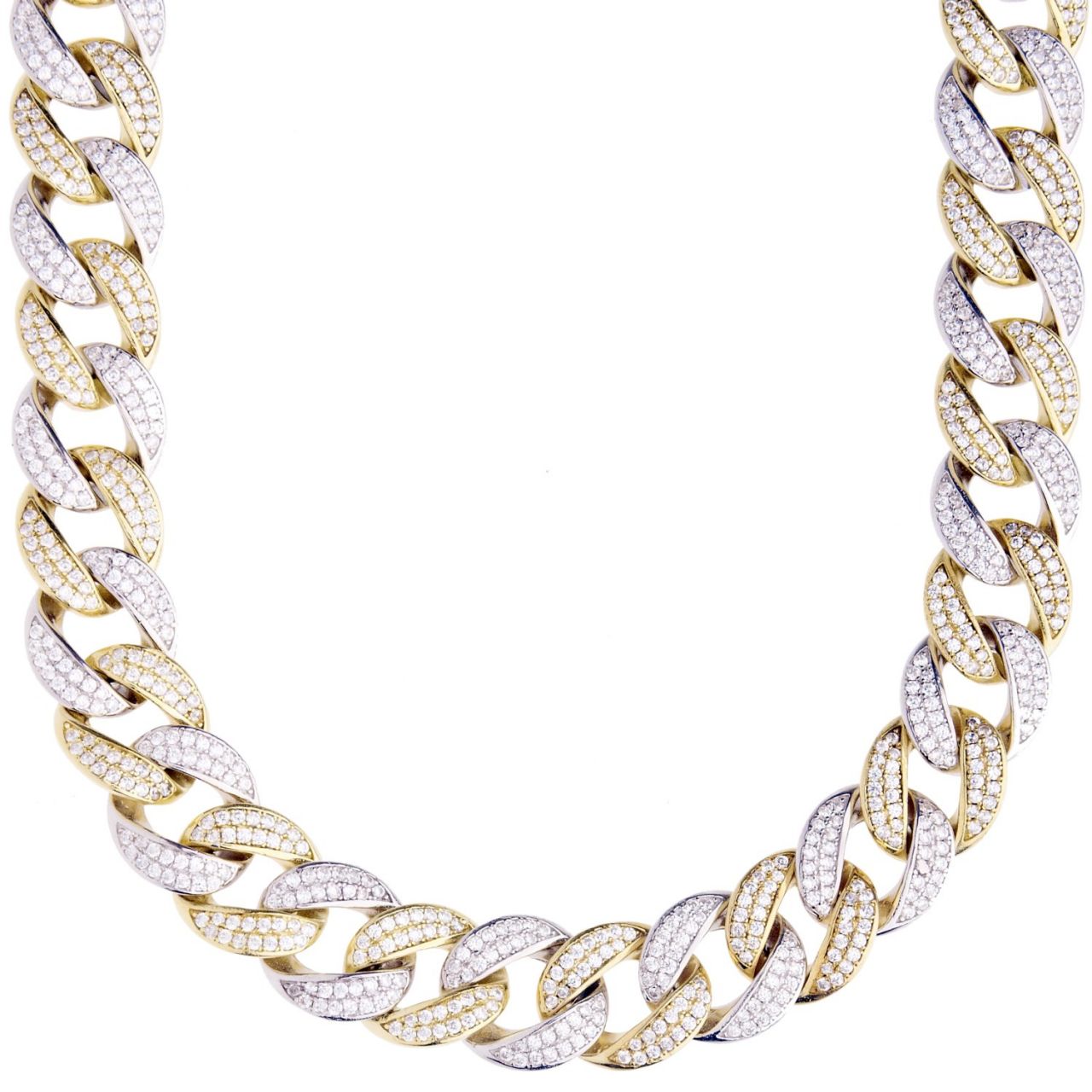 Premium Bling Sterling 925er Silber Miami Cuban Kette – 12mm Premium Bling Sterling 925er Silber Miami Cuban Kette – 12mm