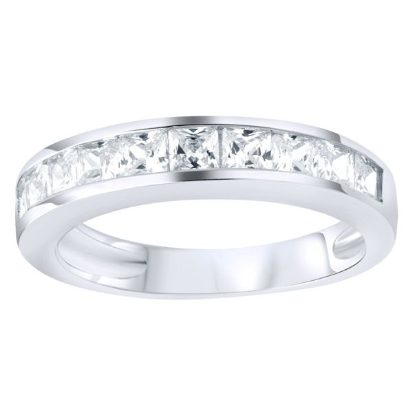 Sterling 925er Silber Pave Ring - Princess Zirkonia