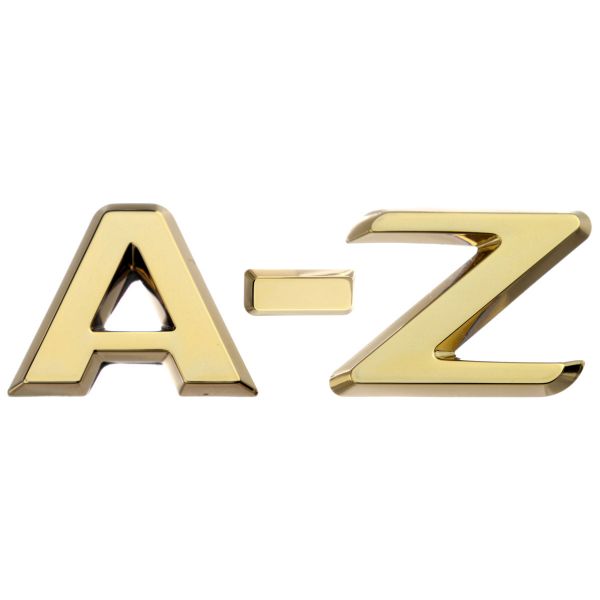 Luxbling Auto Chrom 3D Buchstabe - gold A-Z