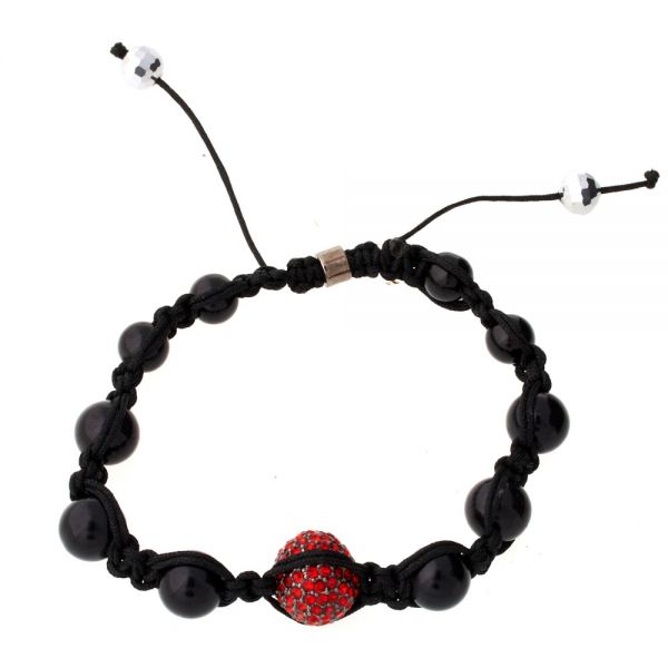 Iced Out Unisex Armband - Disco Ball ONE rot