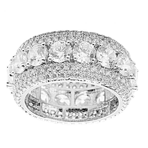 Sterling 925er Silber Micro Pave Ring - BRIM gold