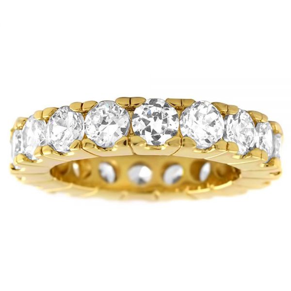 Iced Out Bling Micro Pave Ring - ETERNITY canary gold