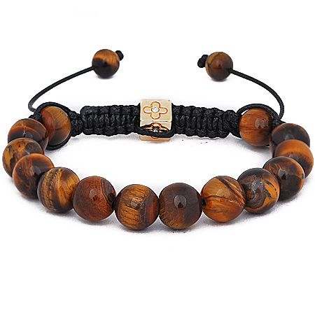 Unisex Bead Wrap Armband - TIGER EYE
