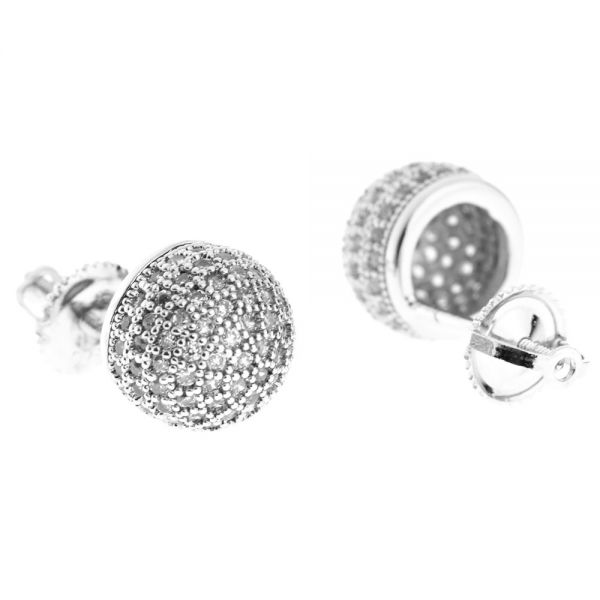 925er Silber MICRO PAVE Ohrstecker - GALAXY 9mm