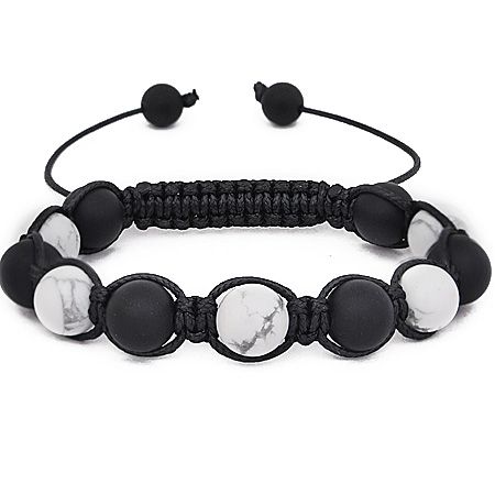 Unisex Marcrame Armband - WHITE STONE