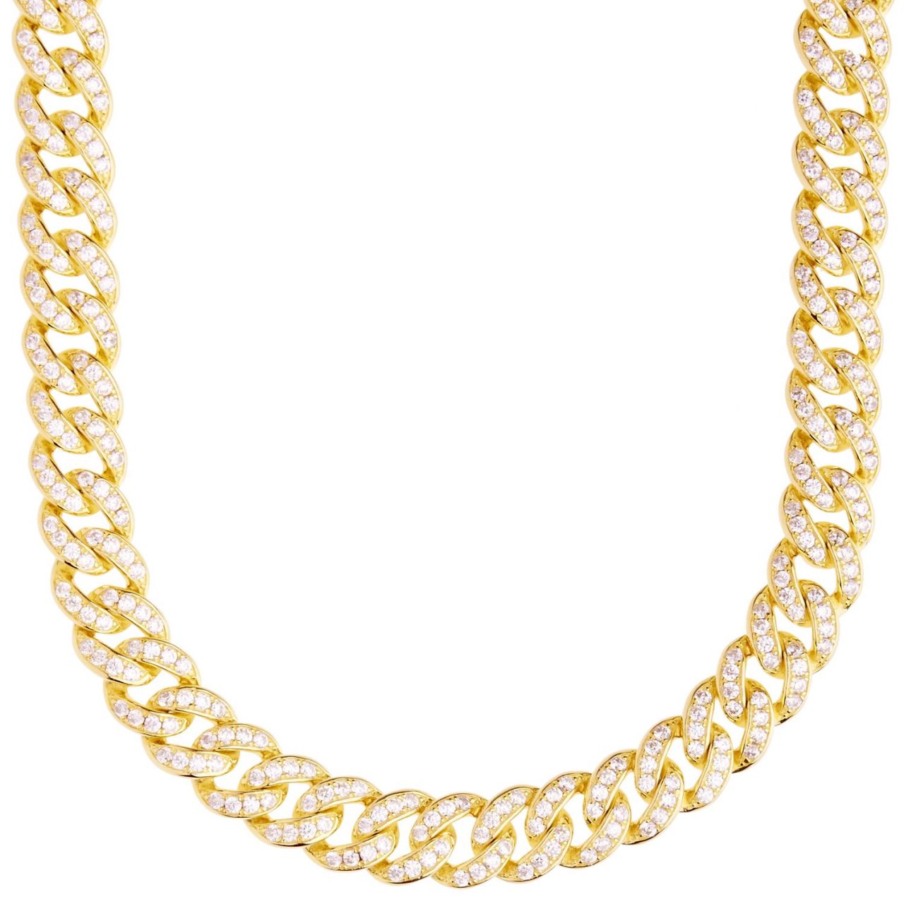 Premium Bling Sterling 925er Silber Miami Cuban Kette – 9mm
