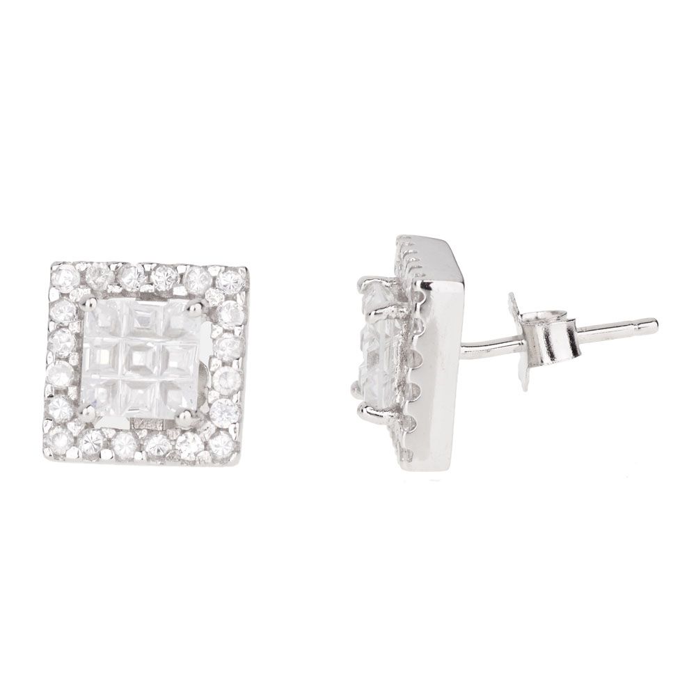 Sterling 925er Silber Ohrstecker – DETROIT 10mm Sterling 925er Silber Ohrstecker – DETROIT 10mm