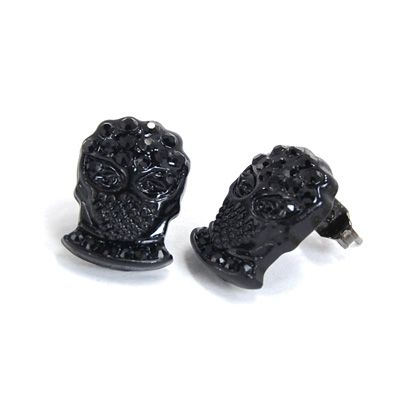 Iced Out Bling Ohrstecker Box - GOON MASK schwarz