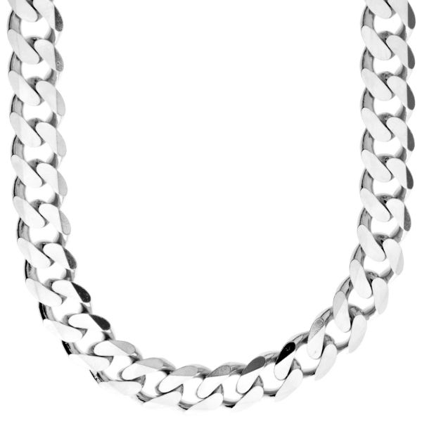 925 Sterling Silver Bling Chain - CURB 11mm