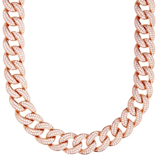 Premium Bling Sterling 925er Silber Miami Cuban Chain - 12mm