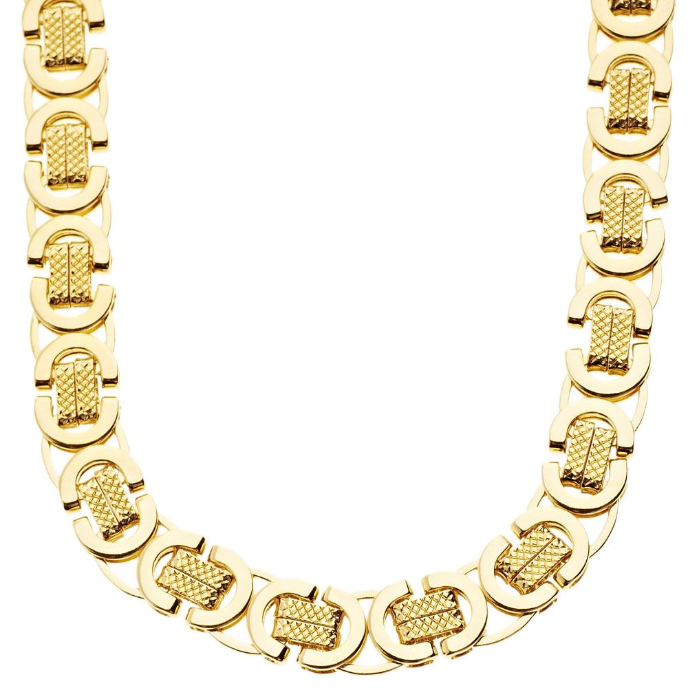 Iced Out Massiv Hip Hop Kette – BYZANTINE 10mm gold